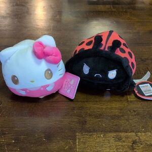 Teeturtle Reversible Plushies Hello Kitty Ladybug